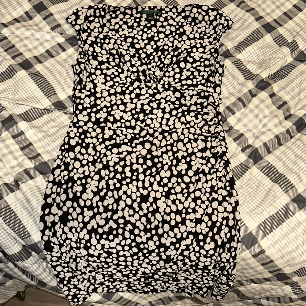 Lauren Ralph Lauren Black and White Sheath Dress